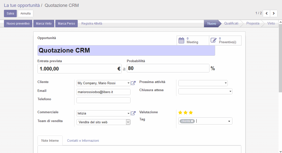 Odoo text and image block